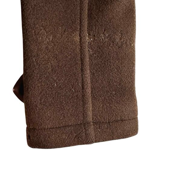 Brooks Brothers Womens Duffle Coat Jacket Toggle Hooded Wool Brown Size 2 Winter - Picture 15 of 16